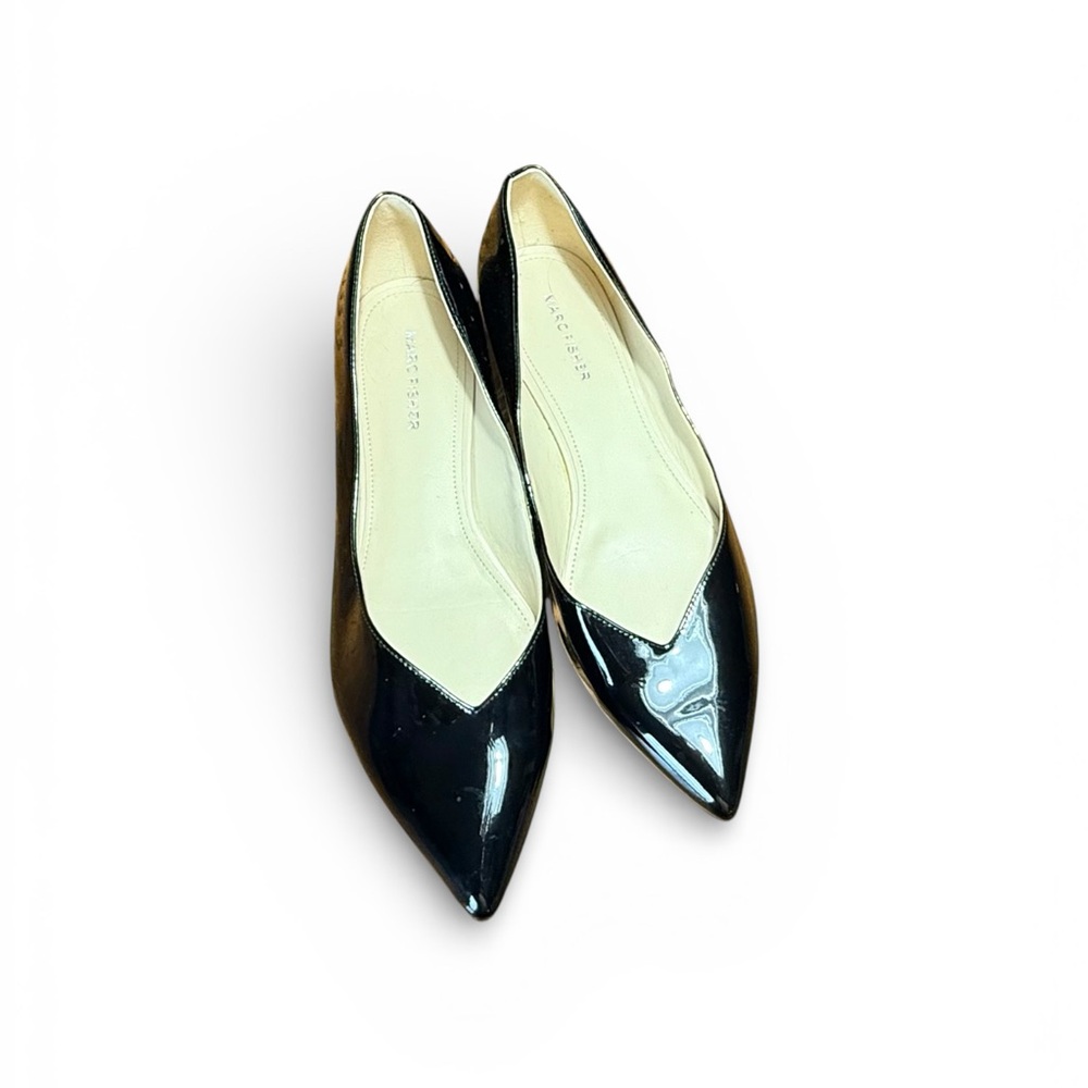 Marc Fisher Black Faux Patent Leather Shoes, 9.5
